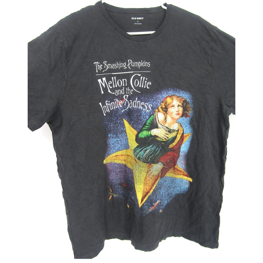 Old Navy Smashing Pumpkins T-Shirt Mens XL Black Mellon Collie Graphic Tee